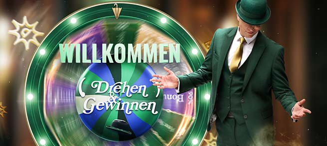 Drehen & Gewinnen als Willkommensgeschenk